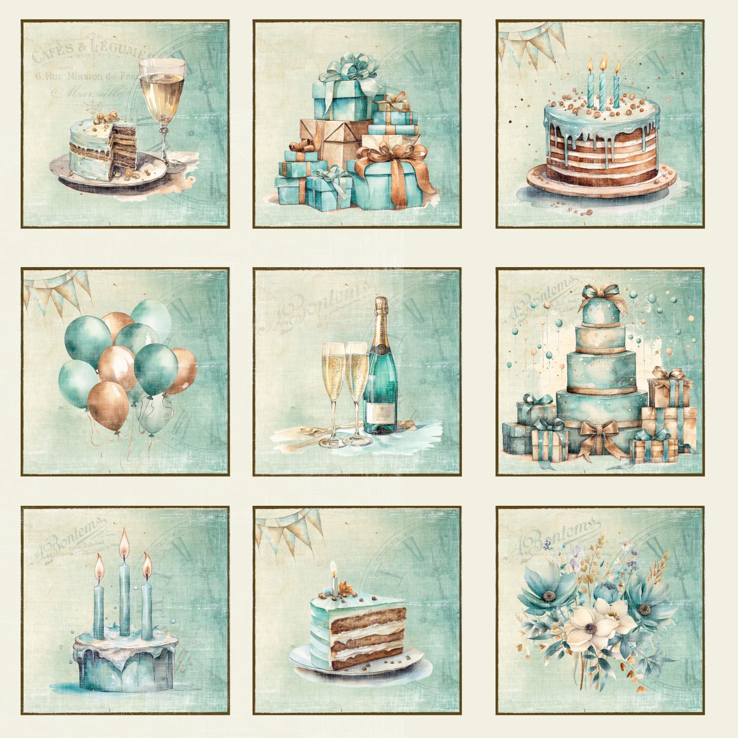 Reprint - Birthday - Tags 12 x 12