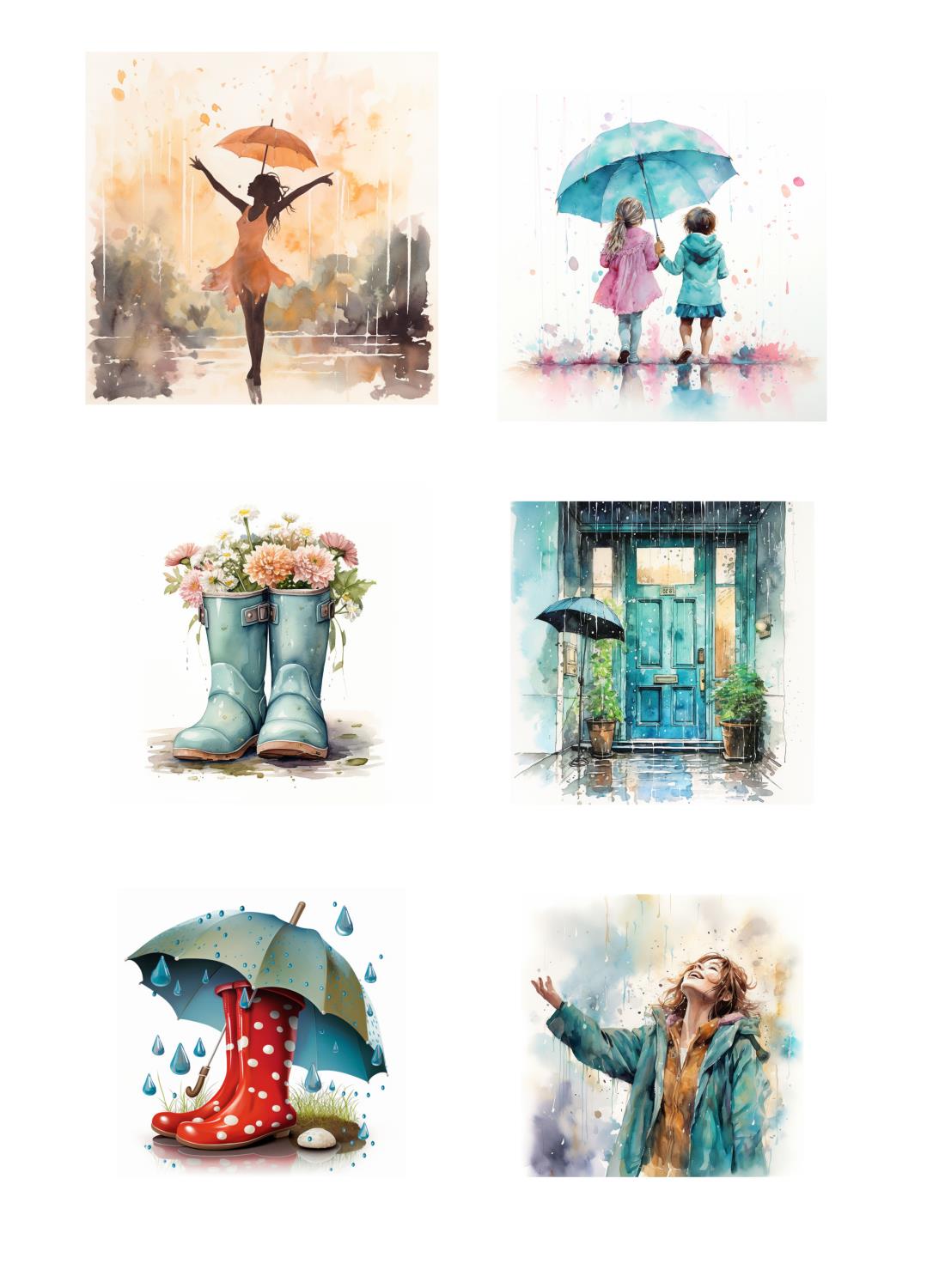 Reprint - Singging in the rain- A4