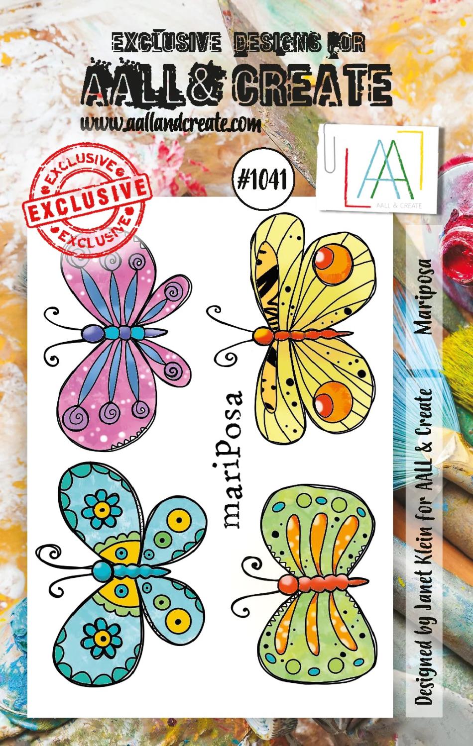 Aall& Create - #1041 - MARIPOSA- A7 STAMP -