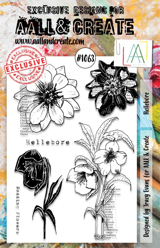 Aall&Create - #1063 - A5 STAMP SET - HELLEBORE