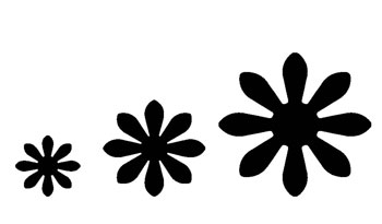 Vaessen - Craft punches - Daisy x 3 blomster lille-mellem-stor
