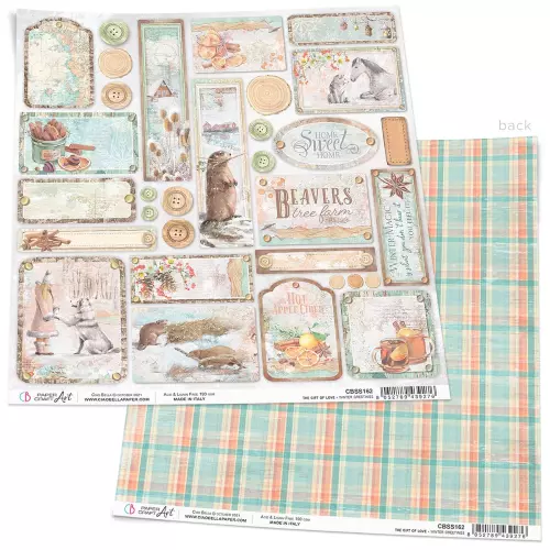 CIAO BELLA - THE GIFT OF LOVE - Winter greetings 12 X 12" 162