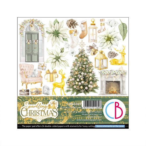 Ciao Bella - Sparkling Christmas- Fussy Cut - Paper Pad - 6 x 6"