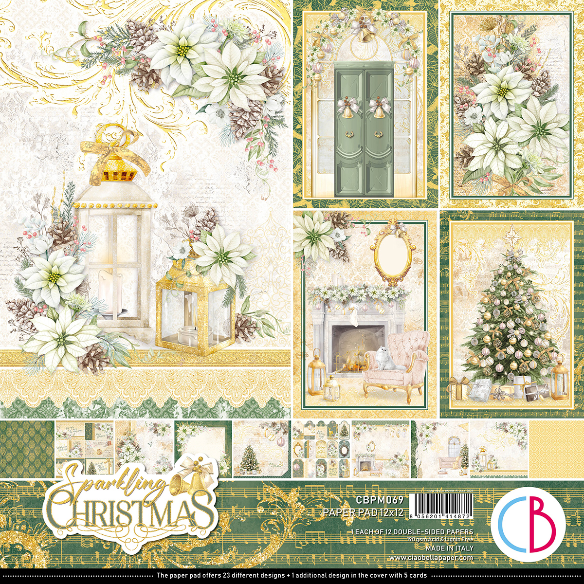 Ciao Bella - SPARKLING CHRISTMAS - Paper Pad - 12 x 12"