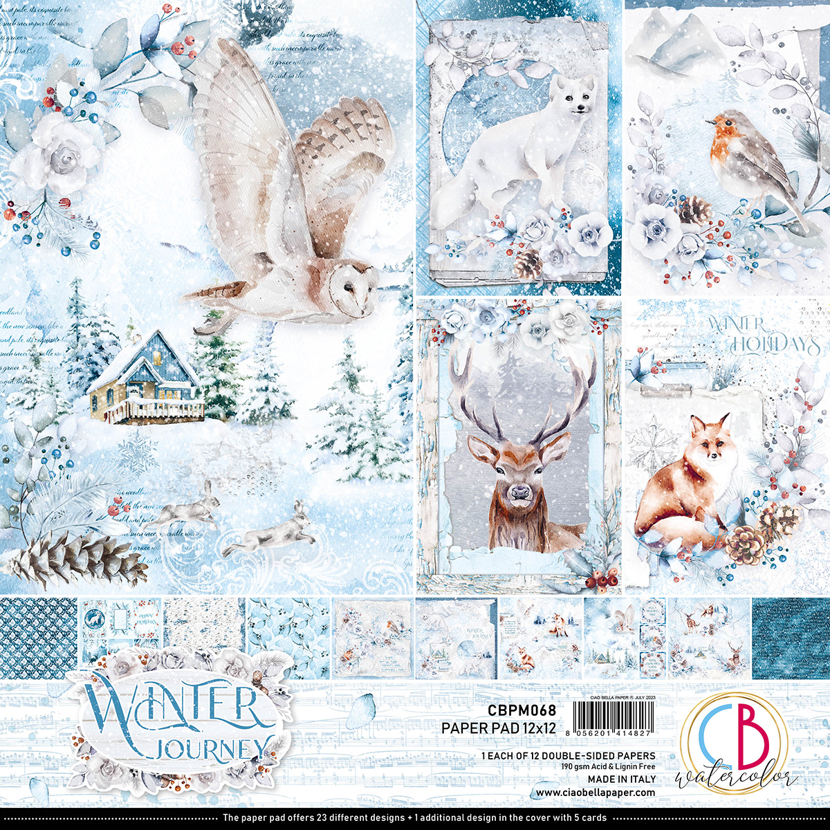 Ciao Bella - Winter Journey - Paper Pad - 12 x 12"