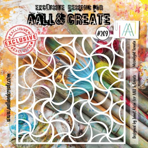 Aall&Create - #209- 6"X6" STENCIL - MOONLIGHT SONATA