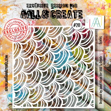 Aall&Create - #211- 6"X6" STENCIL - SCALES