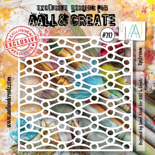 Aall&Create - #212 - 6"X6" STENCIL - UPSTREAM