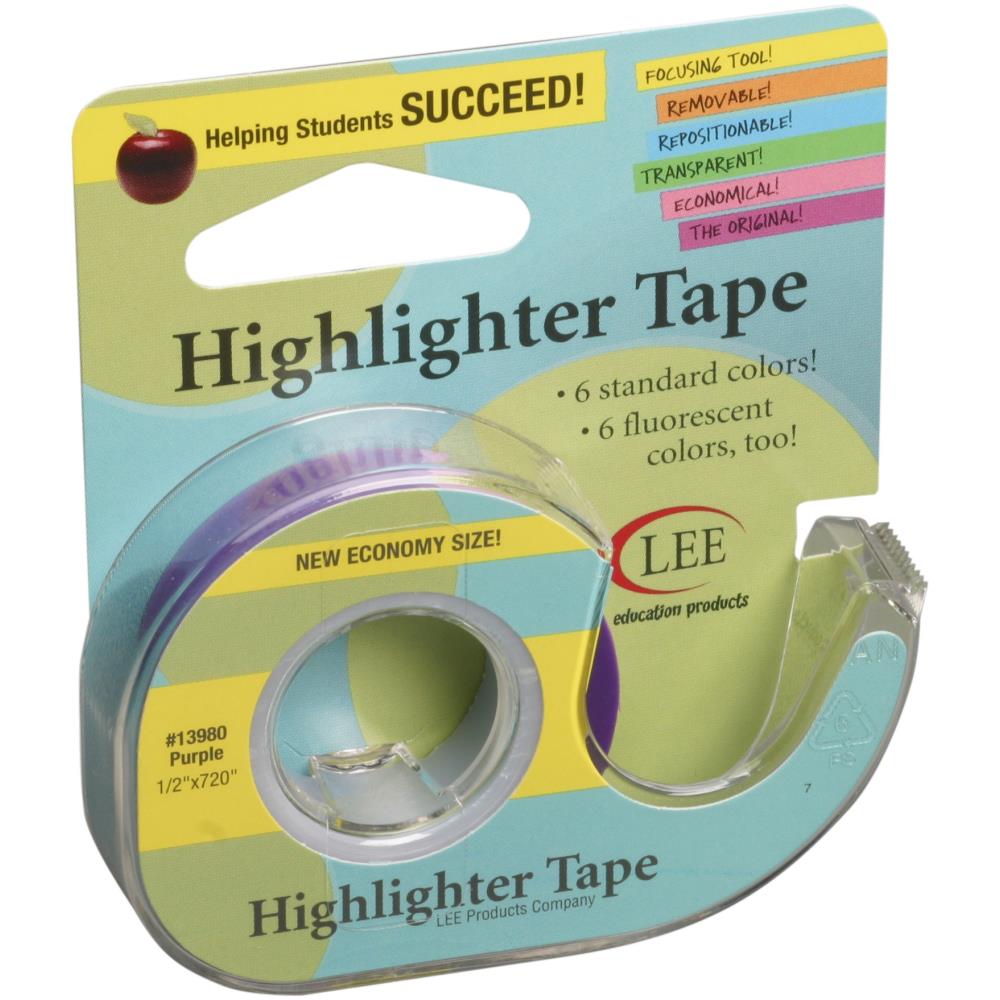 Lee Products Removeable Highlighter Tape
