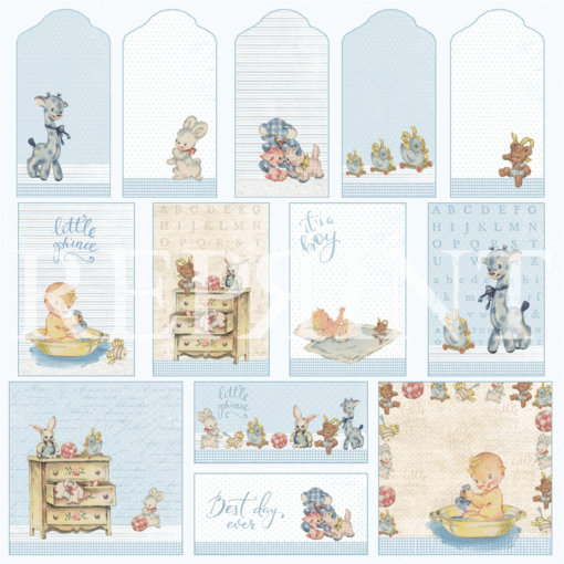 Reprint - It´s a boy Collection - Tags- 12 x 12