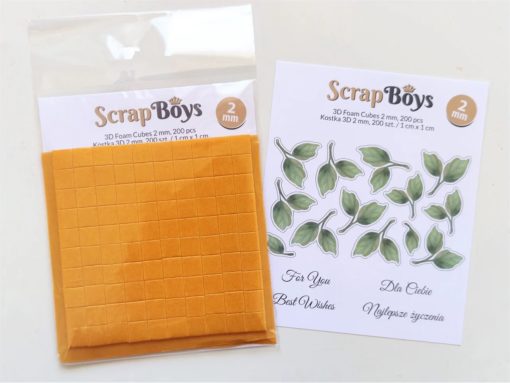 Scrapboys3D Foam Cubes 2 mm 1x1 cm