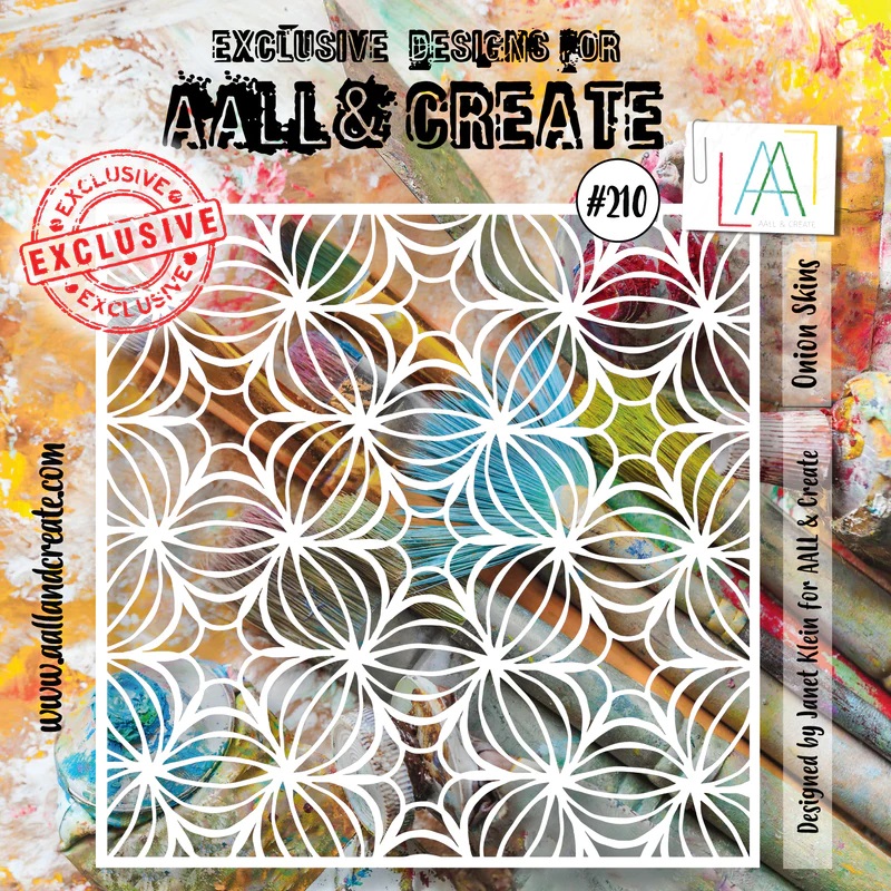 Aall&Create - #210 - 6"X6" STENCIL - ONION SKINS