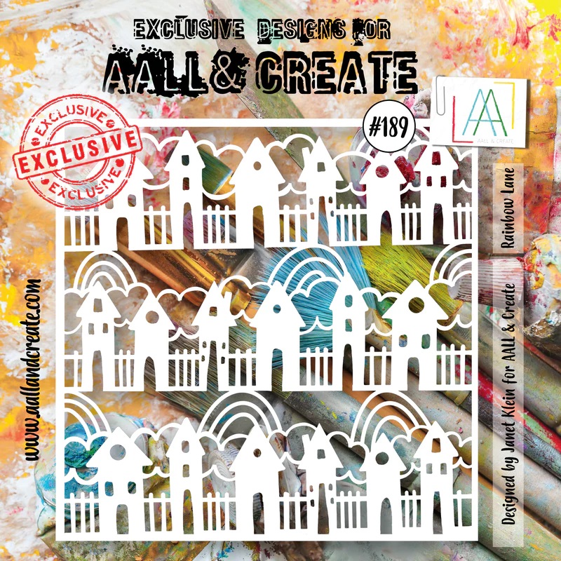 Aall&Create - #189 - 6"X6" STENCIL - RAINBOW LANE