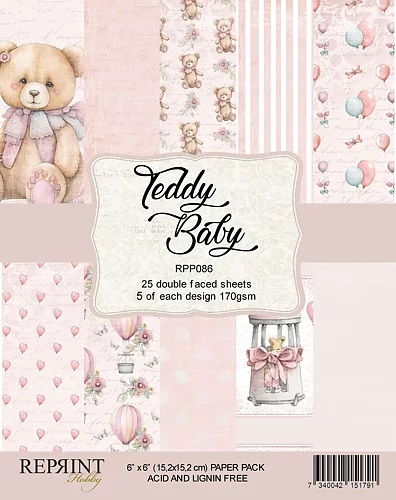 Reprint - Teddy Baby - Collection Pack - 6 x 6"