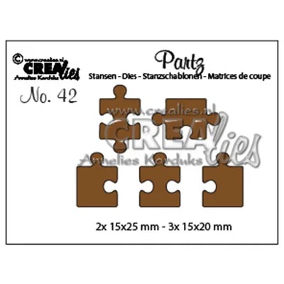 Crealies -  Partz cutting die no.42 Puzzle 5pcs