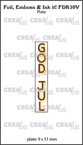 Crealies - Foil Emboss & Ink It!- God Jul - loddrett