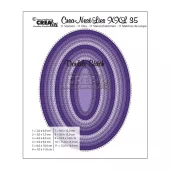 Crealies - Crea-Nest-Lies XXL cutting die no.35 Oval double stitch line