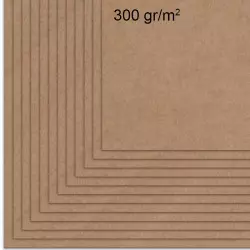 KORA - PACK OF 12 KRAFT LINER CARDS OF 300 GR