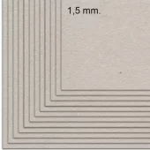 KORA -  PACK OF 12 GRAY LAMINATED CARDBOARD OF 1,5 MM.
