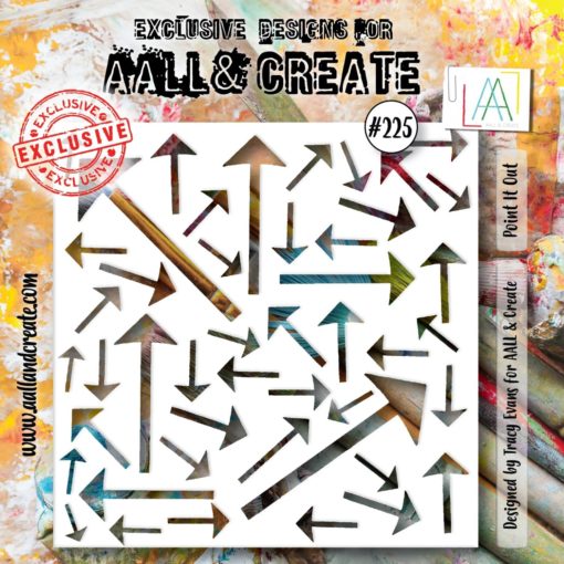 Aall&Create - #225 - 6"X6" STENCIL - Point it out