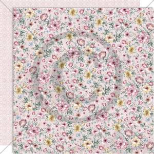 Papirdesign - 12 X 12 - Fryd og glede  - Festblomster rosa