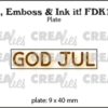 Crealies - Foil Emboss & Ink It!- God Jul