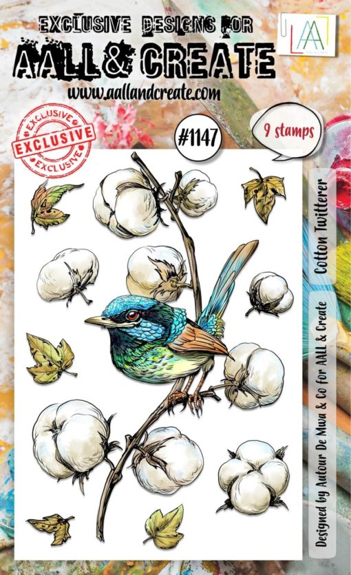 Aall & Create - #1147 - A6 STAMP SET - Cotton Twitterer