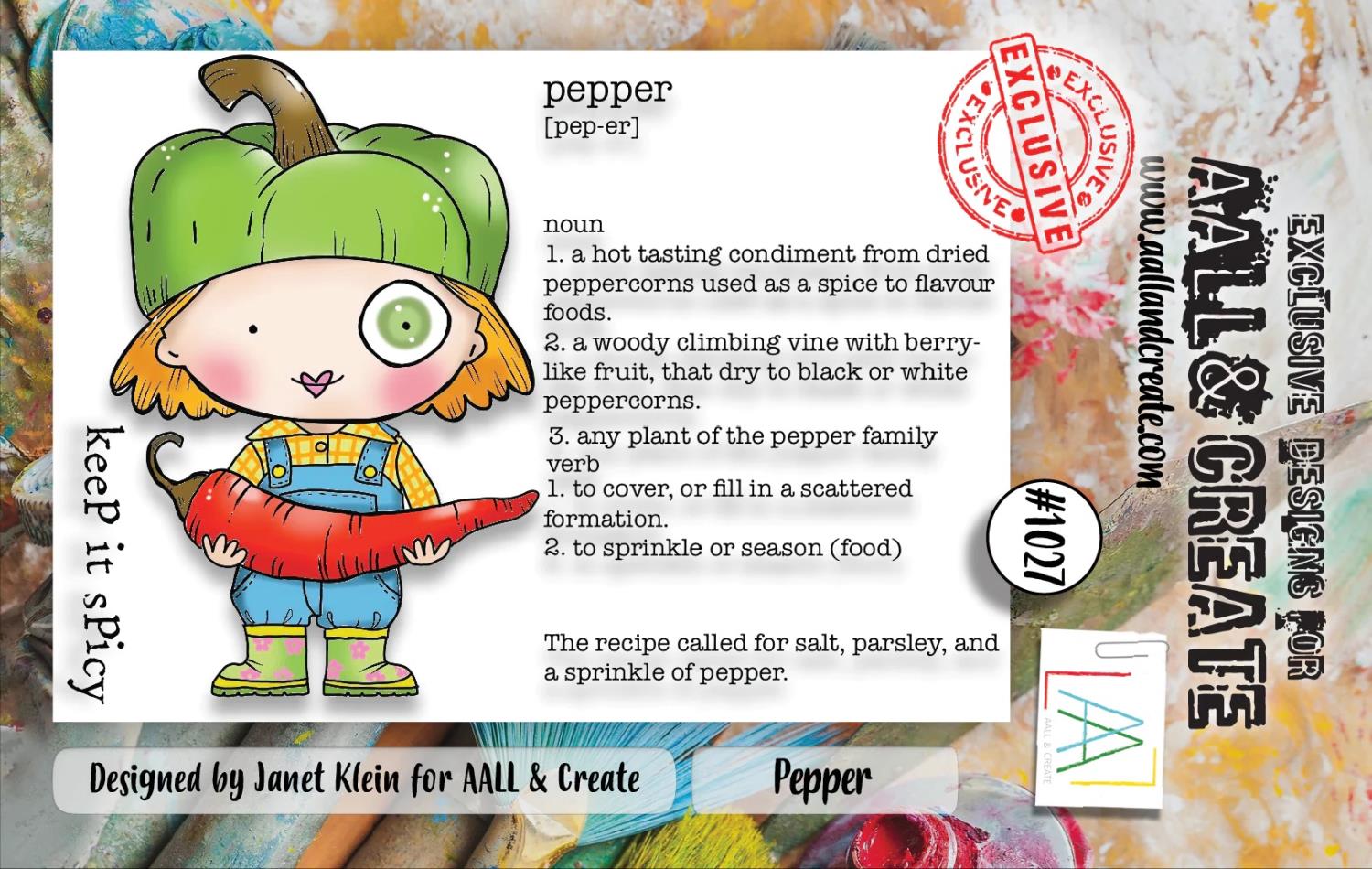 Aall& Create - # 1027 - Pepper- A7 STAMP -