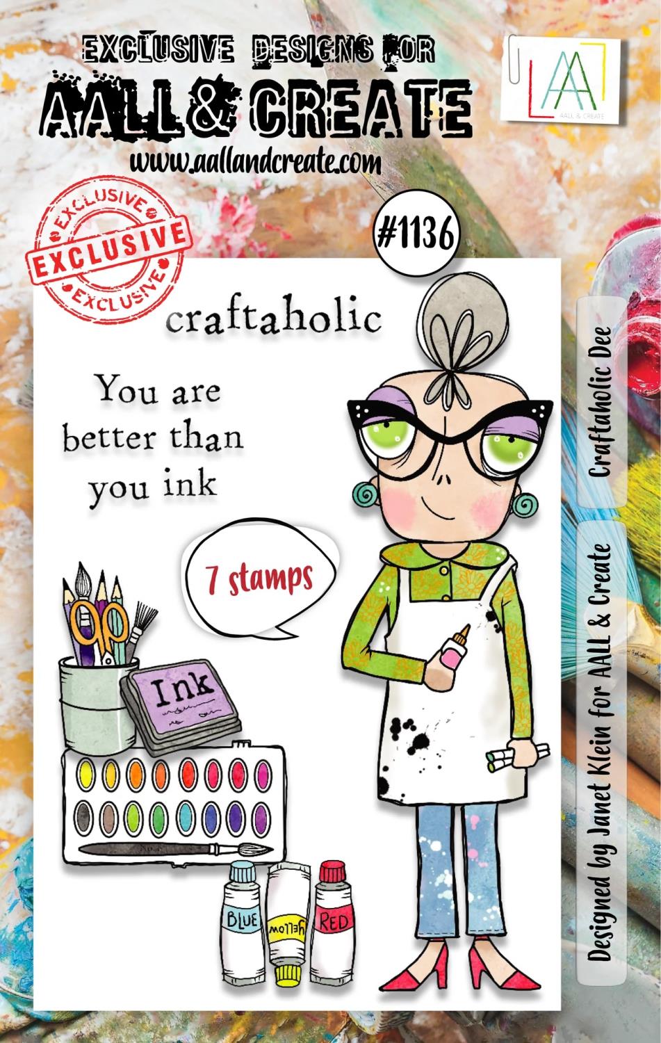 Aall& Create - # 1136 - Craftaholic Dee- A7 STAMP -