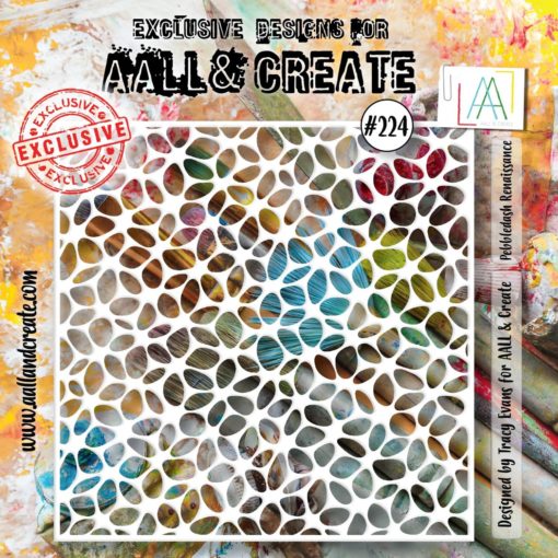 Aall&Create - #224 - 6"X6" STENCIL - Pebbledash Renaissance