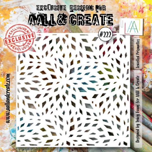 Aall&Create - #222 - 6"X6" STENCIL - Jewelled Prismatics