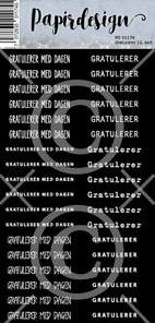 Papirdesign - Gratulerer 12 Sort