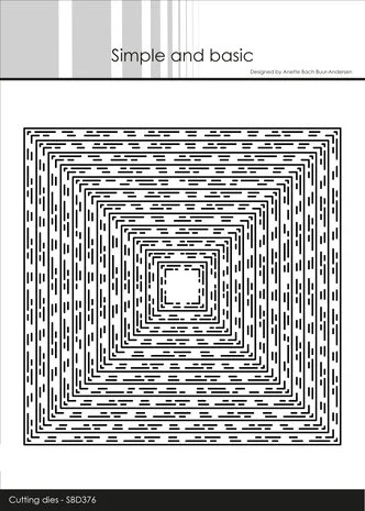 Simple and Basic - Broken Lines Square Dies - Cutting Dies
