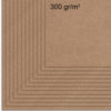 KORA - PACK OF 12 KRAFT LINER CARDS OF 300 GR