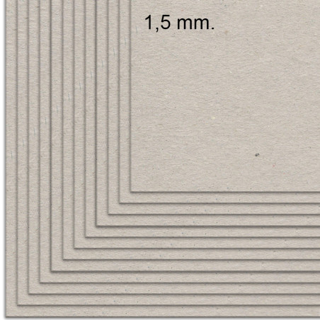 KORA -  PACK OF 12 GRAY LAMINATED CARDBOARD OF 1,5 MM.