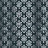 Kora - NAVY BLUE CARDSTOCK WITH SILVER FOIL - DAMASK HANA