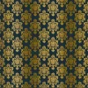 Kora - NAVY BLUE CARDSTOCK WITH GOLD FOIL - DAMASK HANA