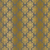 Kora - GRAY CARDSTOCK WITH GOLD FOIL - DAMASK HANA