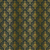 Kora - NAVY BLUE CARDSTOCK WITH GOLD FOIL - DAMASK ZAIRA