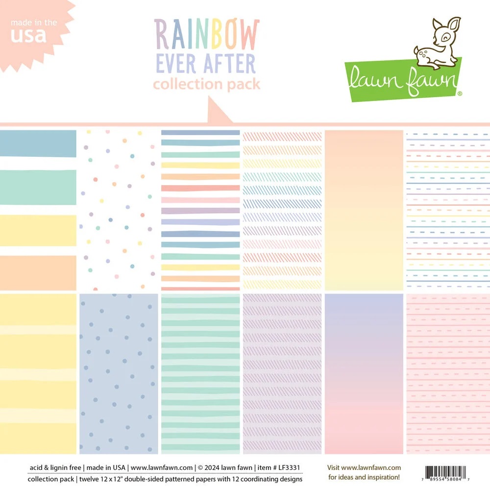 Lawn Fawn - Rainbow Ever After Collection Pack 12 x 12