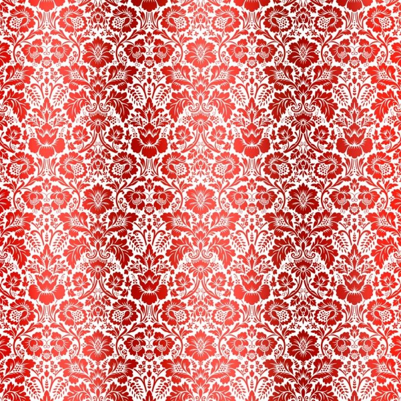 Kora - WHITE CARDSTOCK WITH RED FOIL - DAMASK DALIA