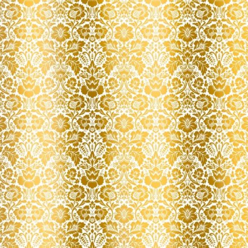 Kora - WHITE CARDSTOCK WITH GOLDEN FOIL - DAMASK DALIA