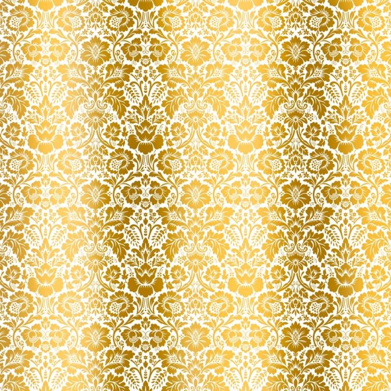 Kora - WHITE CARDSTOCK WITH GOLDEN FOIL - DAMASK DALIA