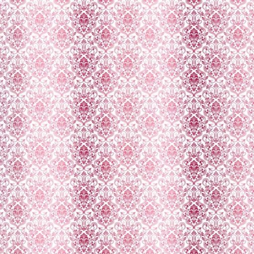 Kora - WHITE CARDSTOCK WITH PINK FOIL - DAMASK FATIMA