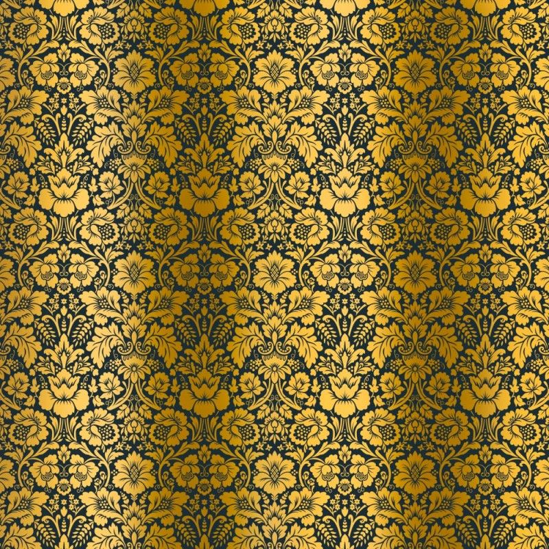 Kora - NAVY BLUE CARDSTOCK WITH GOLD FOIL - DAMASK DALIA