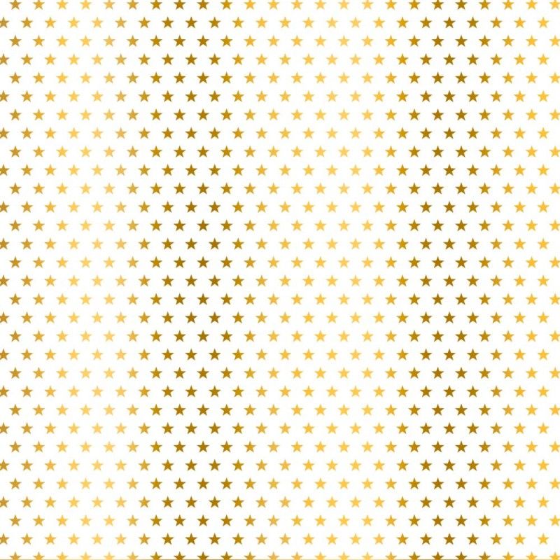 Kora - WHITE CARDSTOCK WITH Golden FOIL - STARS