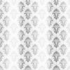 Kora - WHITE CARDSTOCK WITH SILVER FOIL - DAMASK AZIZA