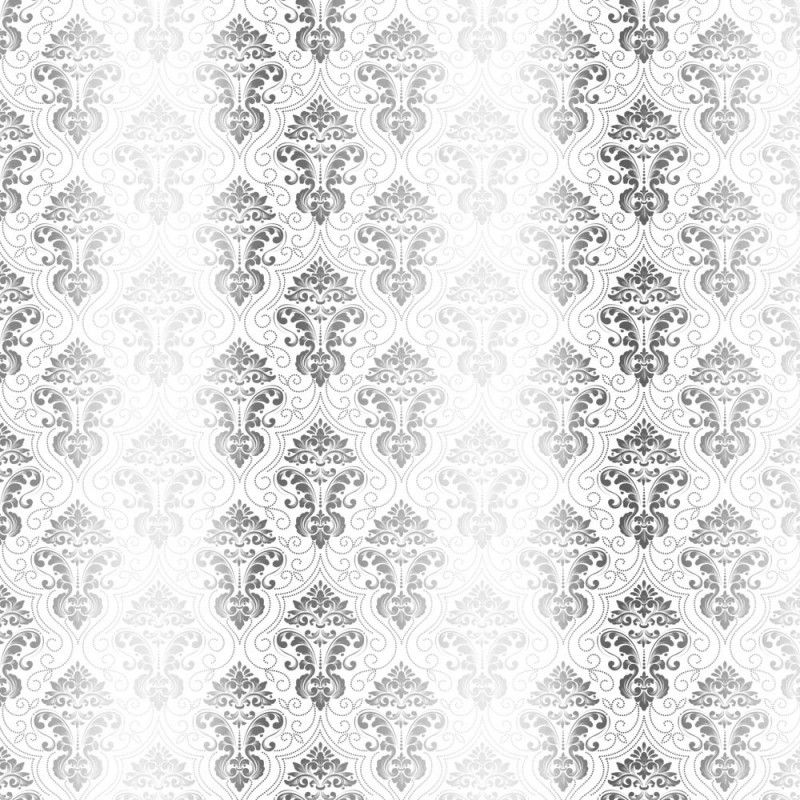 Kora - WHITE CARDSTOCK WITH SILVER FOIL - DAMASK ZAIRA