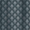 Kora - NAVY BLUE CARDSTOCK WITH SILVER FOIL - DAMASK ZAIRA