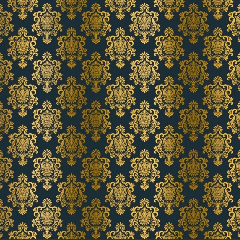 Kora - NAVY BLUE CARDSTOCK WITH GOLD FOIL - DAMASK HANA